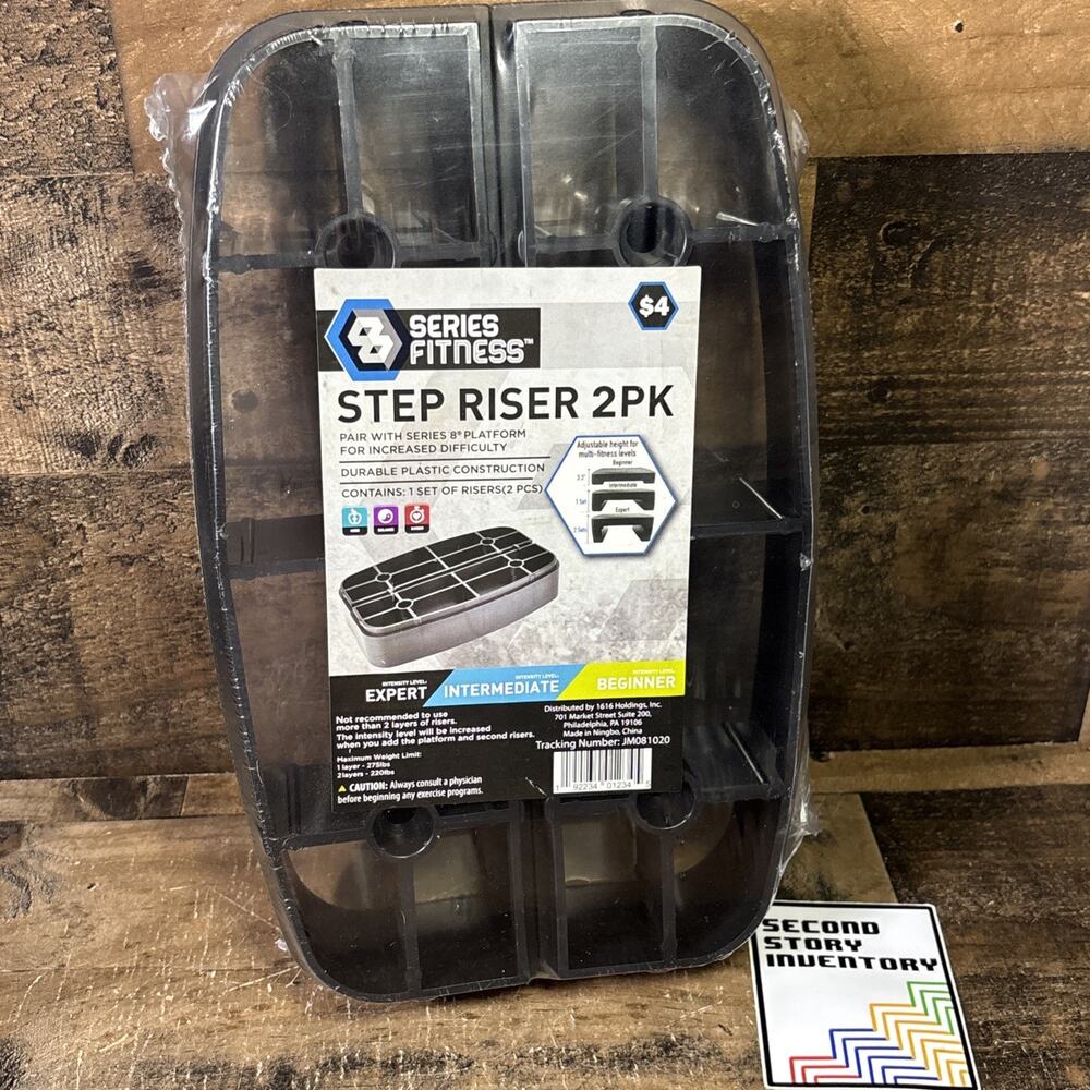 Series 8 Fitness Step Risers 2 Pack for 8" Platform - 8" Platform Not Included